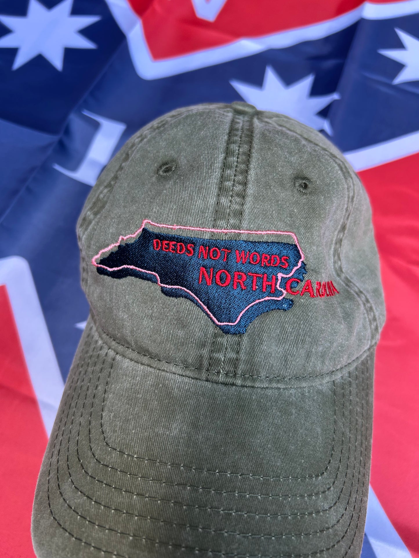 "Deeds not Words" North Carolina Cap