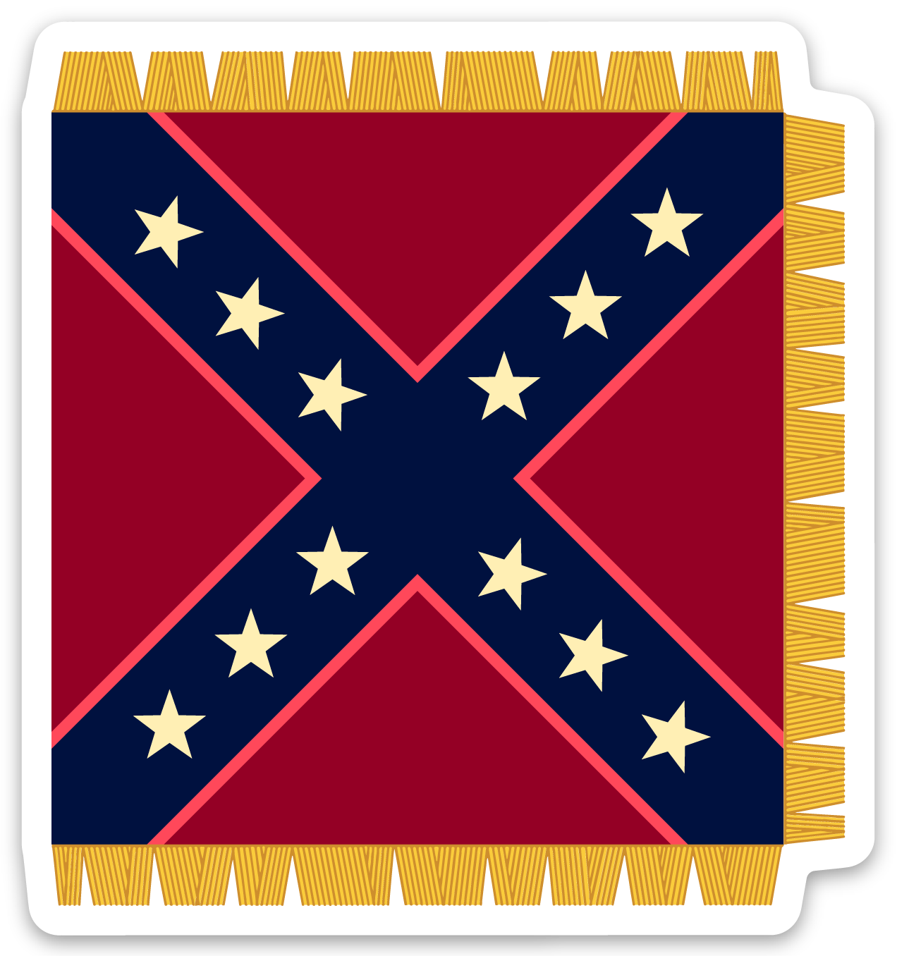 General Pierre Gustave Toutant-Beauregard Flag Sticker