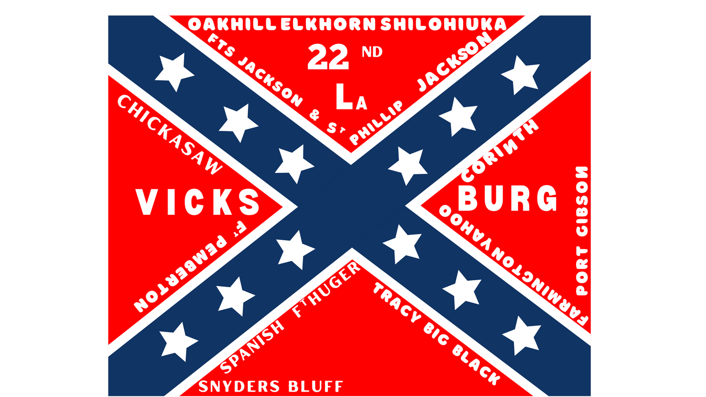 22nd Louisiana Infantry Flag Sticker