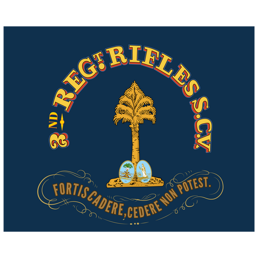 "The brave may fall, but cannot yield" 2nd South Carolina Rifles Flag