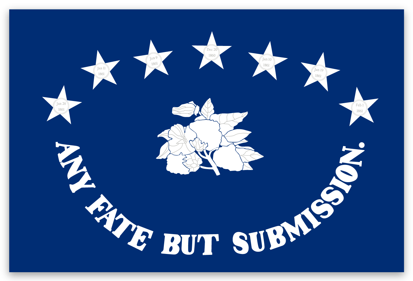 3rd Florida Flag "Any Fate But Submission" Sticker