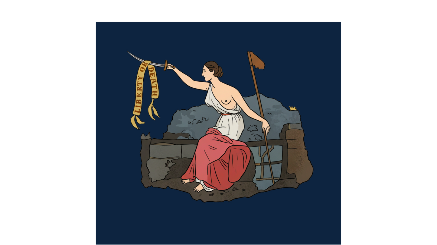 San Jacinto Texas Revolution Flag Stickers/Magnet