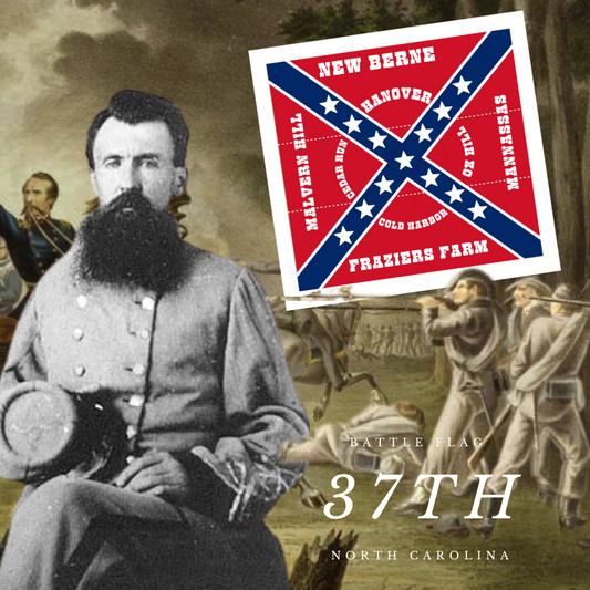 37th North Carolina Regimental Flag Stickers/Magnet