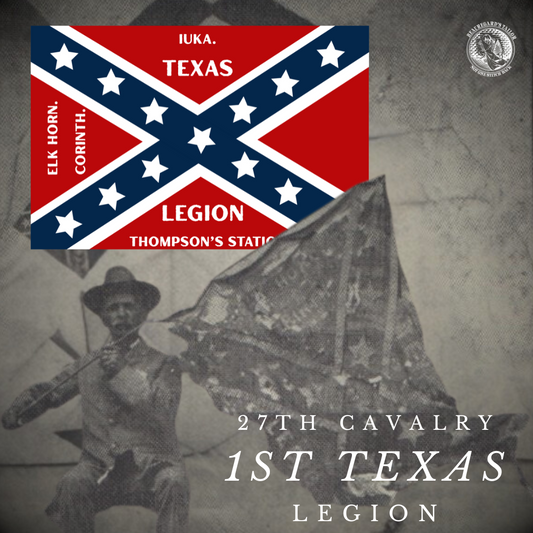 1st Texas Legion / 27th Texas Cavalry Flag Stickers/Magnet