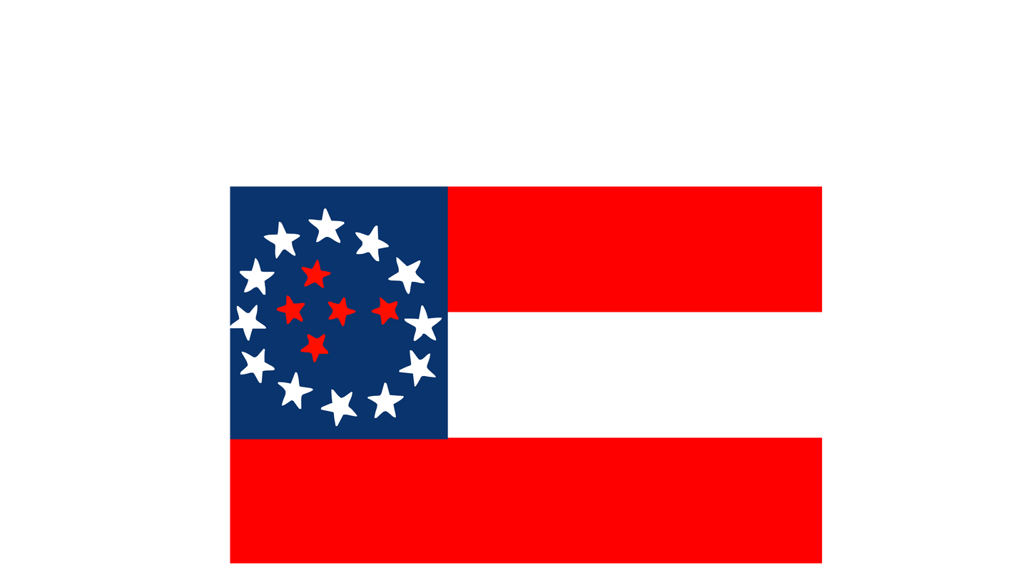 Battle of Locust Grove Flag Stickers