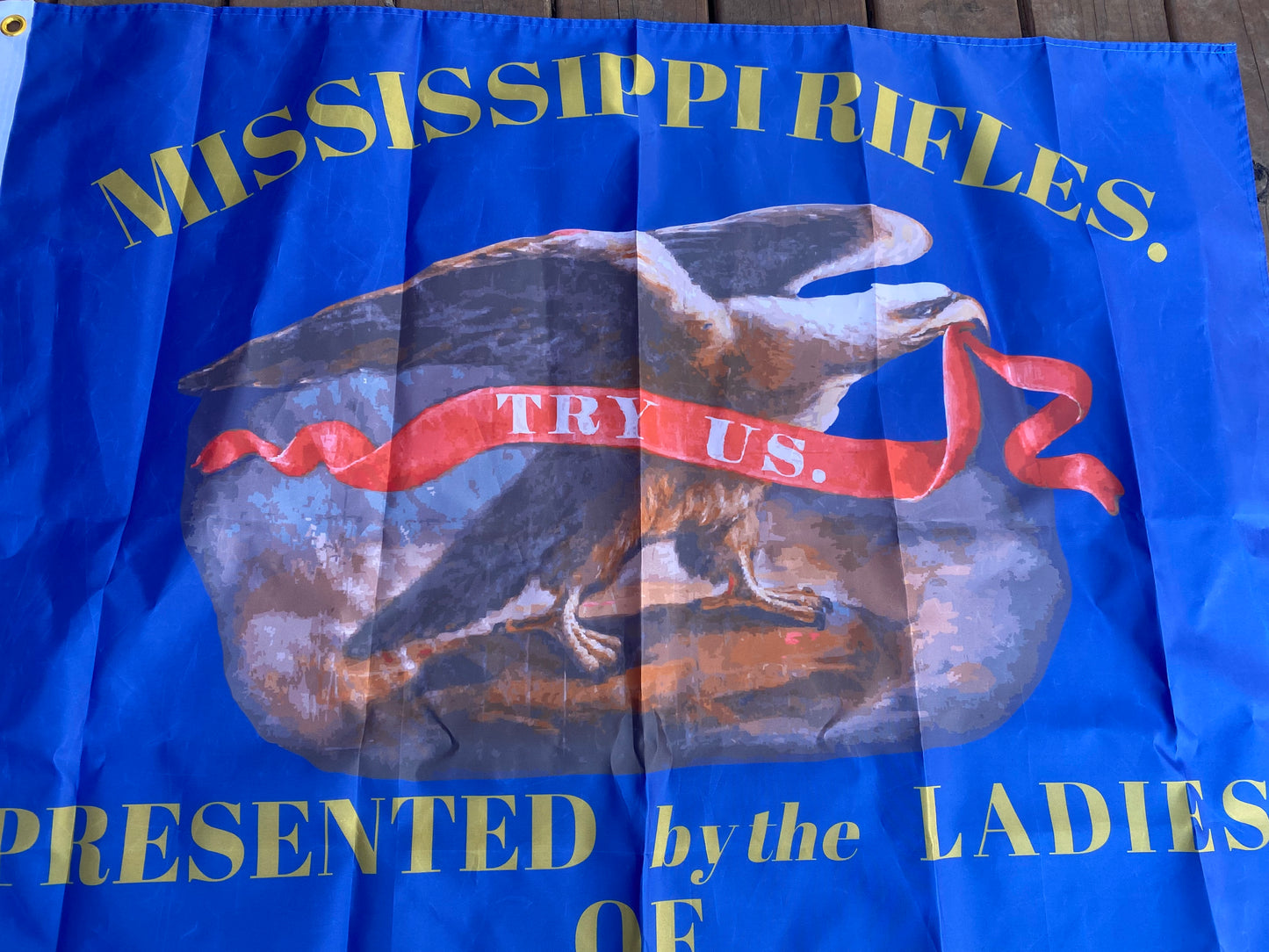 "Try us" - 10th Mississippi Company A Flag