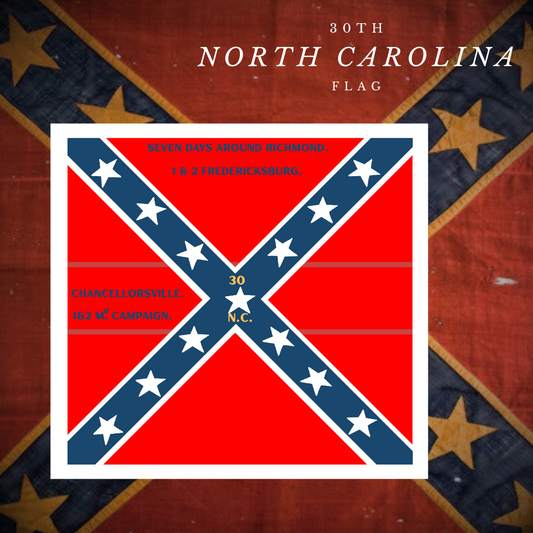 30th North Carolina Flag Stickers/Magnet