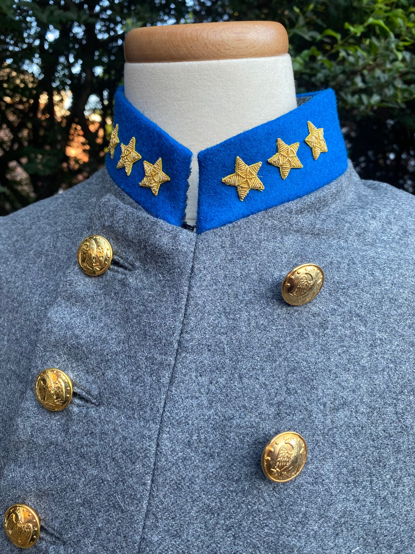 Confederate Officer Frock Coat - Cuff and Collar Trim