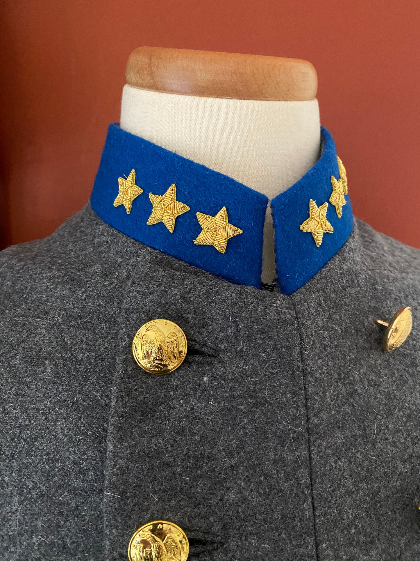 Confederate Officer Frock Coat - Cuff and Collar Trim