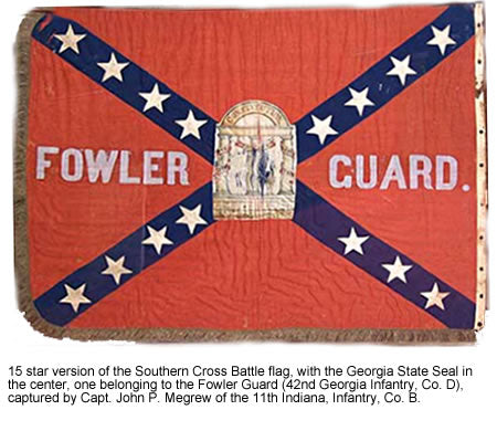 42nd Georgia 15 Star Battle Flag House Flag