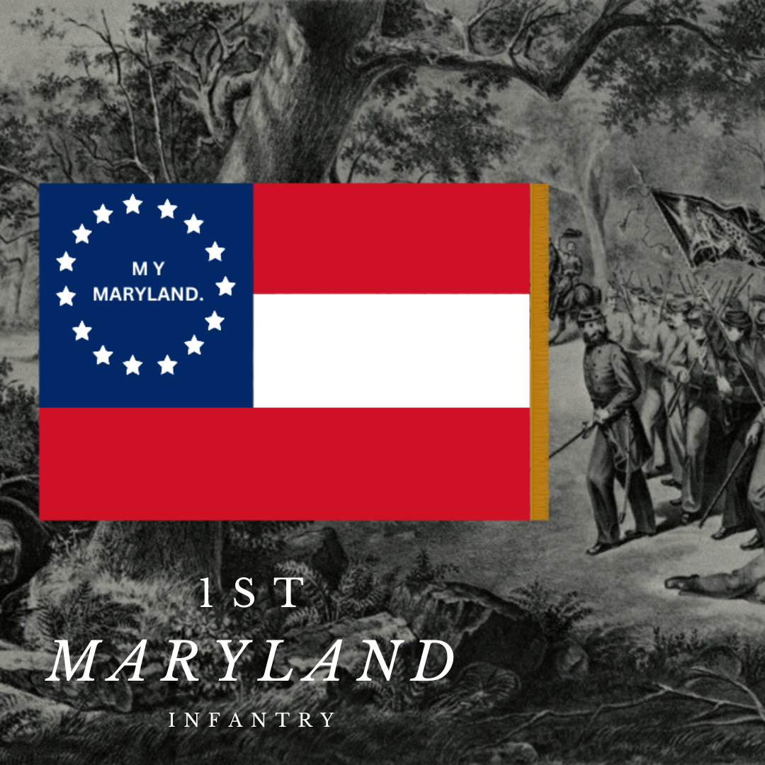 "My Maryland" 1st Maryland Infantry Flag Stickers/Magnet