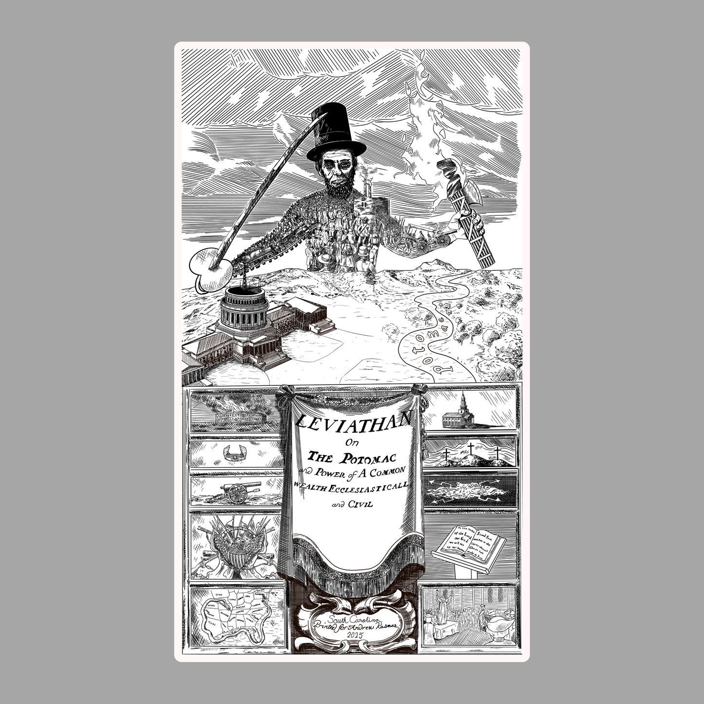 "Leviathan on the Potomac" Stickers/Magnet