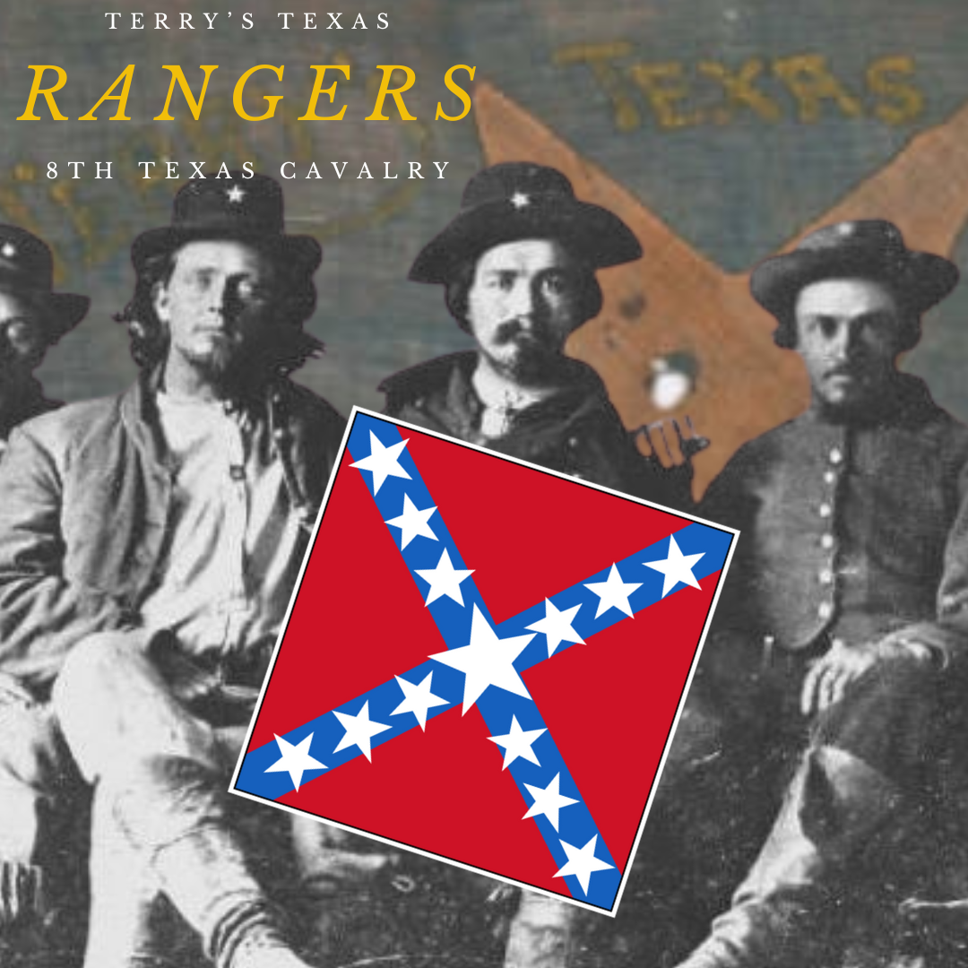 Terry's Texas Rangers - 8th Texas Cavalry Flag Stickers/Magnet Set