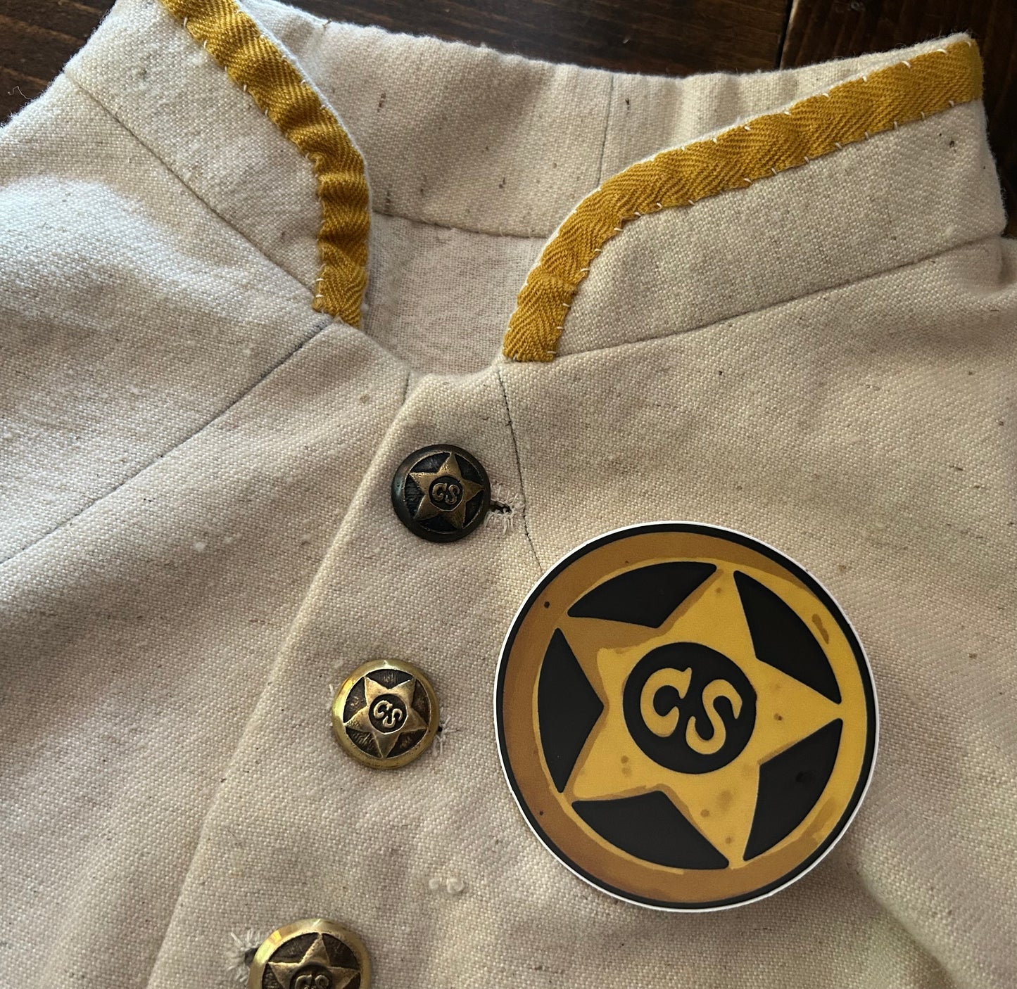 Texas Button Stickers/Magnet