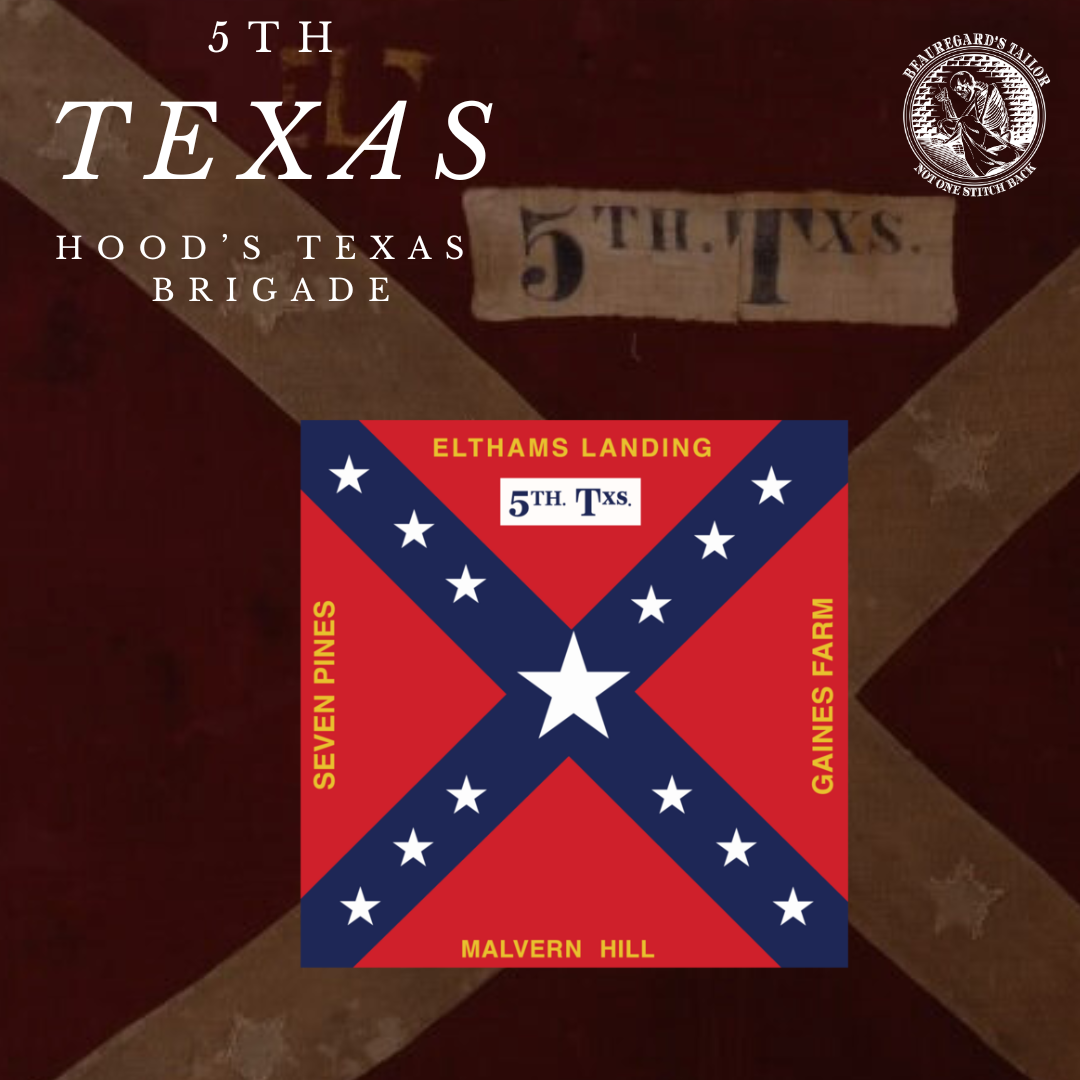 5th Texas Infantry Flag Stickers/Magnet Set