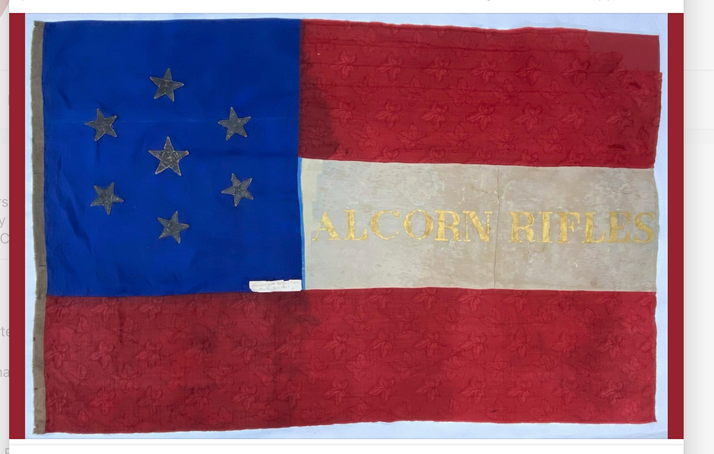 1st Mississippi Infantry - Alcorn Rifles Flag Stickers