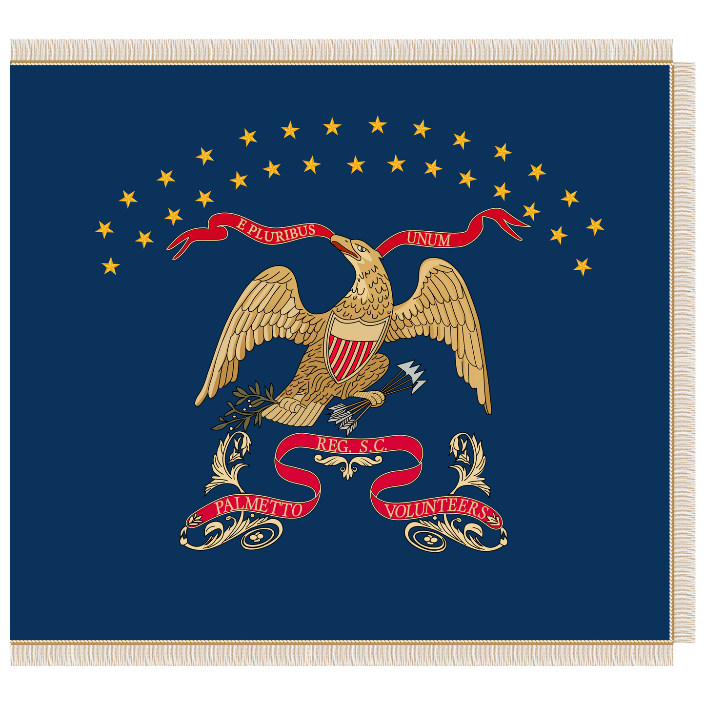 Palmetto Regiment - Mexican American War Flag Stickers