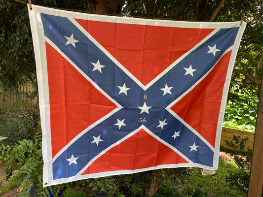 6th Georgia Infantry Battle Flag House Flag