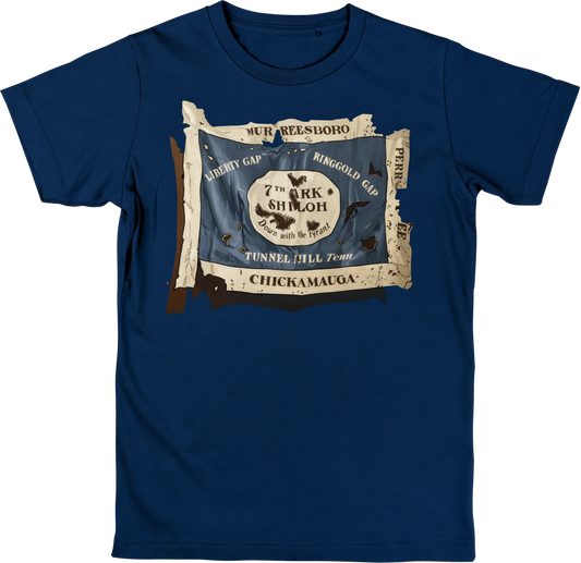 6th and 7th Arkansas Infantry Flag "Battle Damaged" Shirt