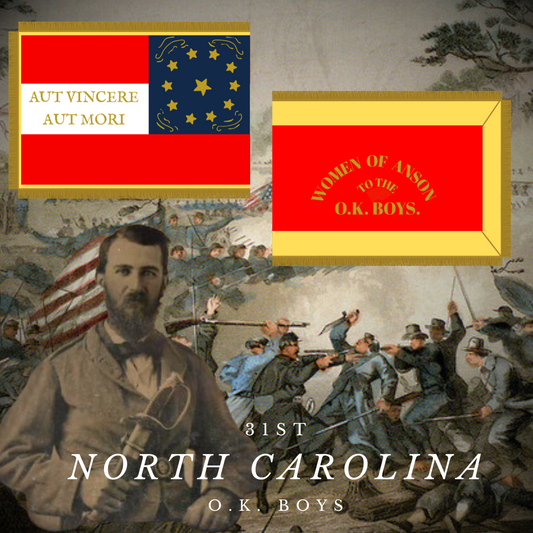 31st North Carolina - O.K. Boys - Company B Flag Stickers