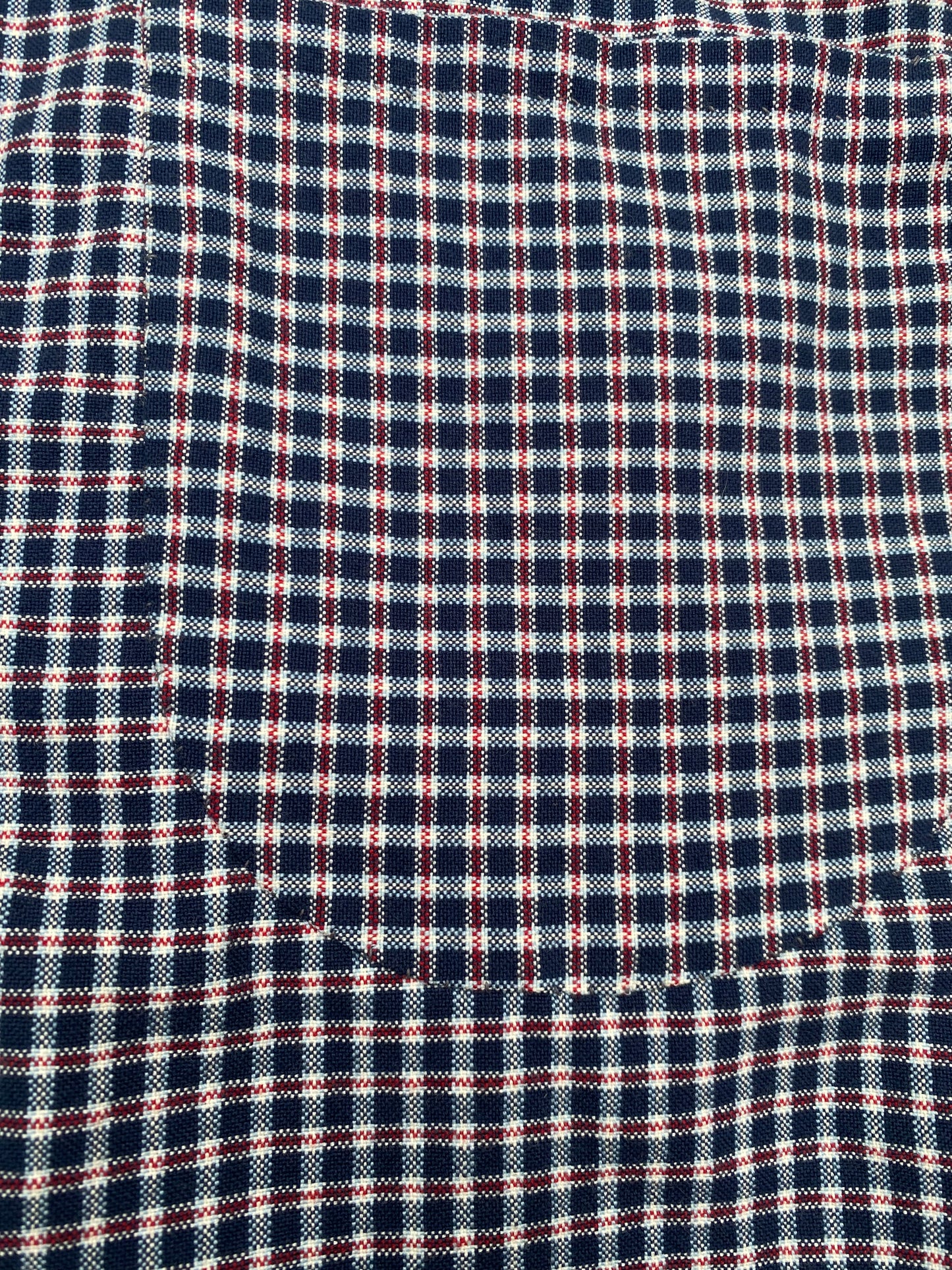 "Sent from Home" Band Collar Shirt - Plaid