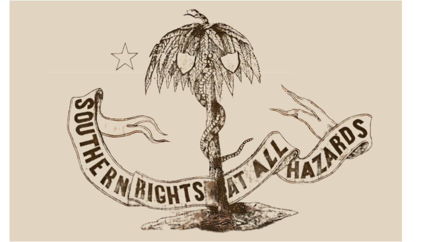 "Southern Rights at All Hazards" Columbia Secession Flag Stickers