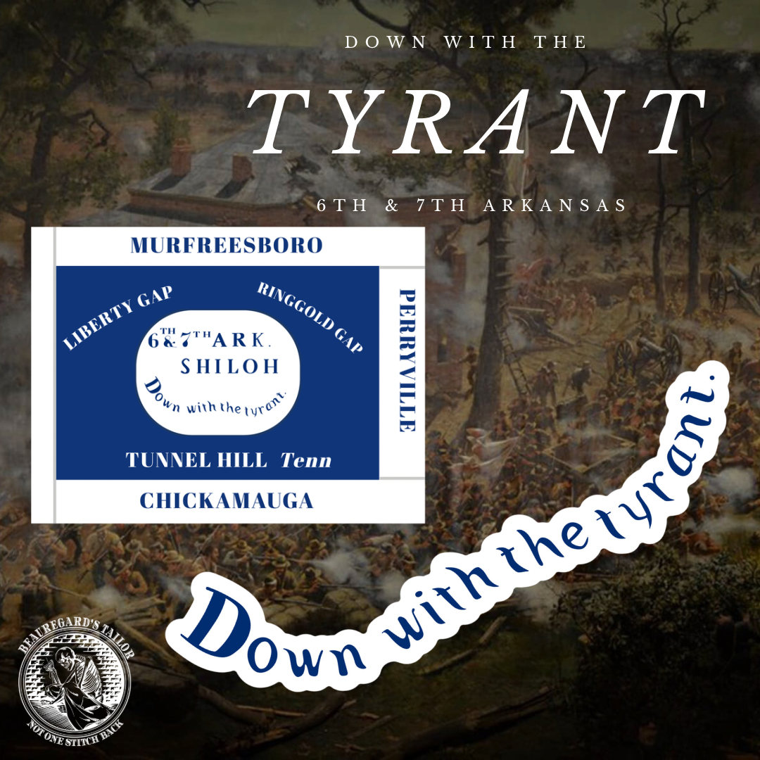 6th and 7th Arkansas Infantry Hardee Flag Sticker Set
