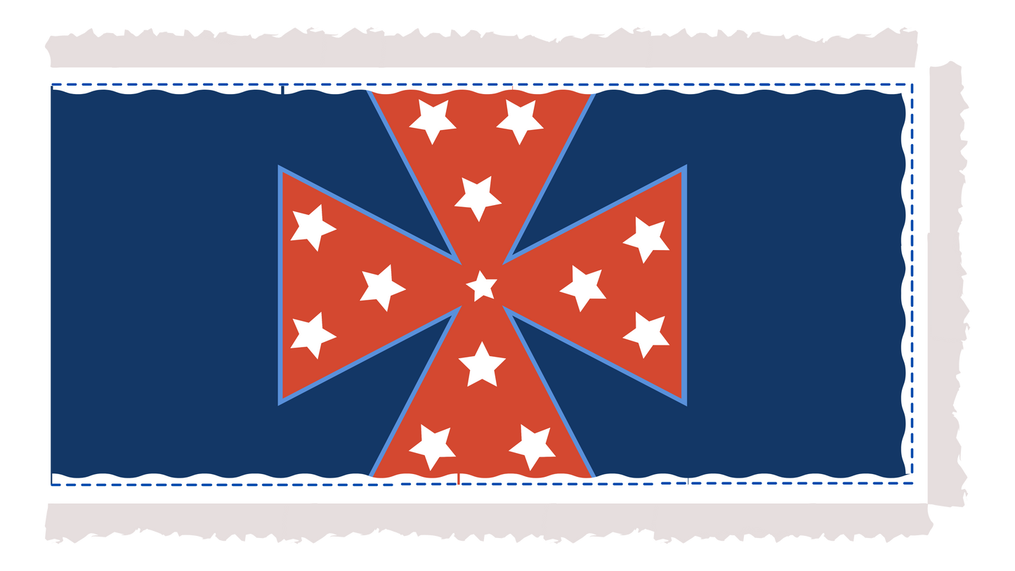 General John Adam's Brigade Flag Stickers/Magnet