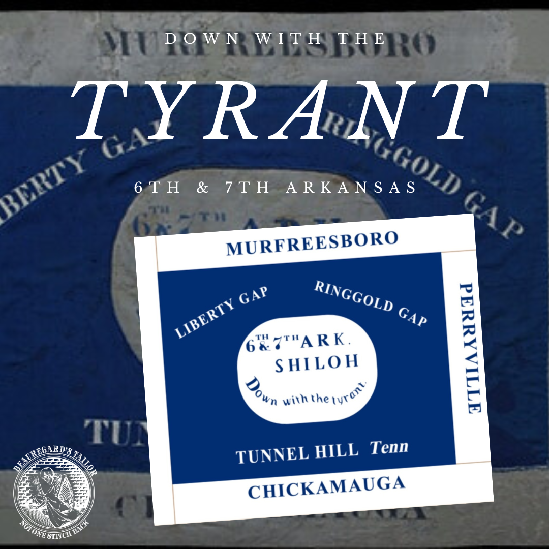 6th and 7th Arkansas Infantry Hardee Flag Stickers