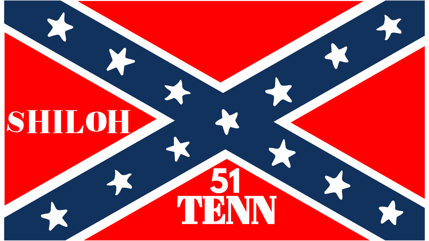 51st Tennessee Infantry Flag Stickers/Magnets