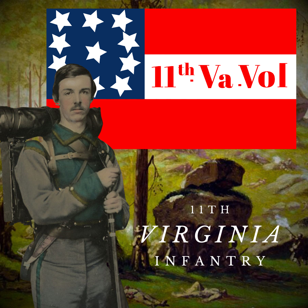 11th Virginia Infantry 1st National Flag Stickers/Magnet