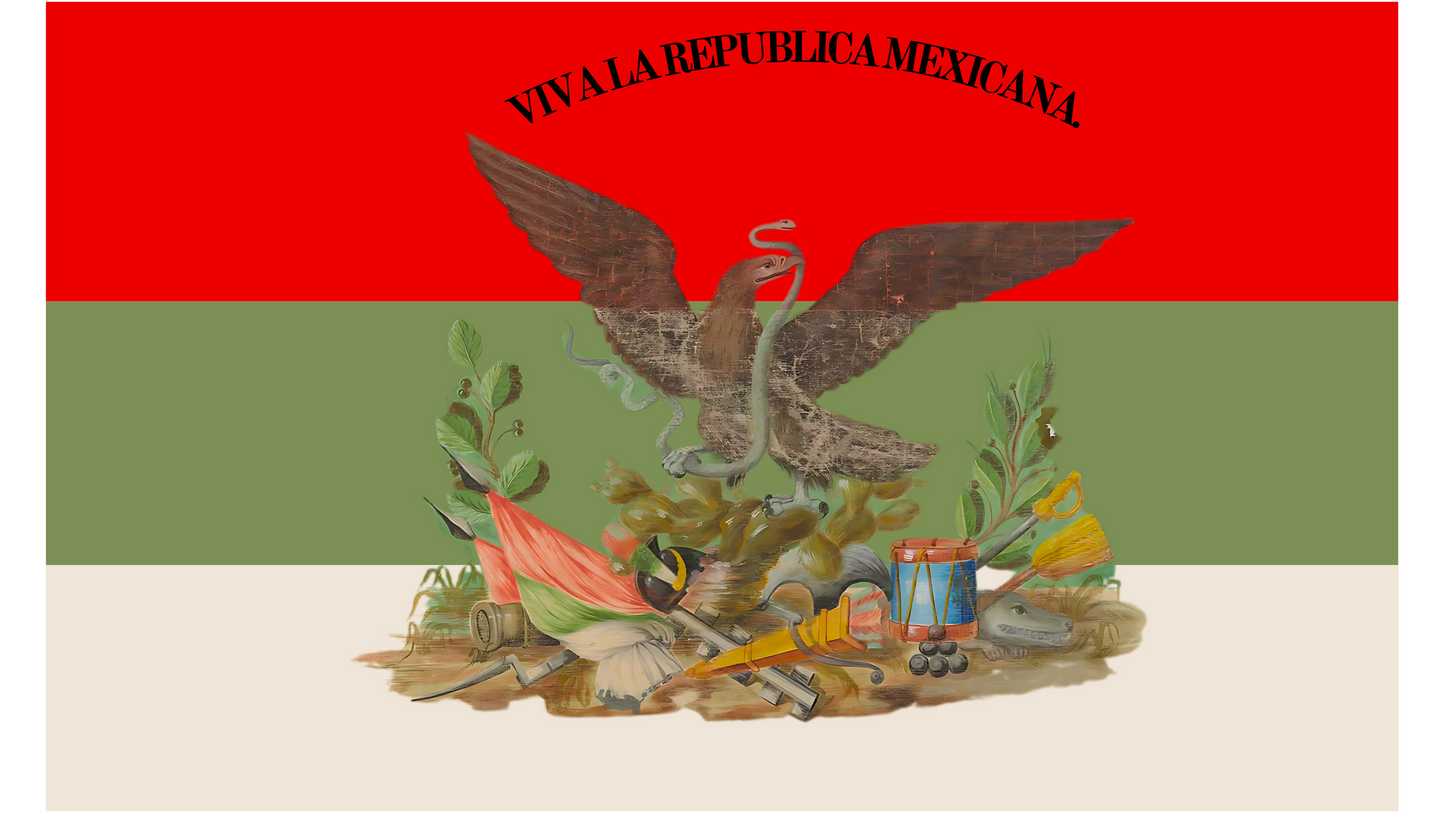 Captured Mexican Flag - Mexican American War Flag Stickers