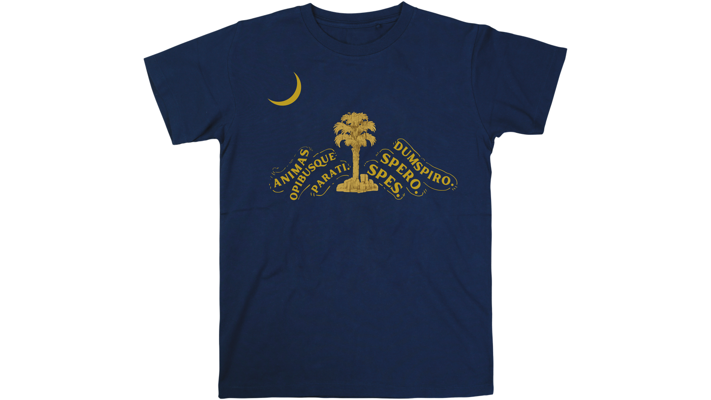 "God will defend the right" Chesterfield Light Artillery Flag Shirt