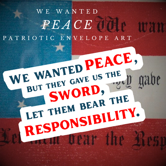 "We wanted peace" Flag Stickers
