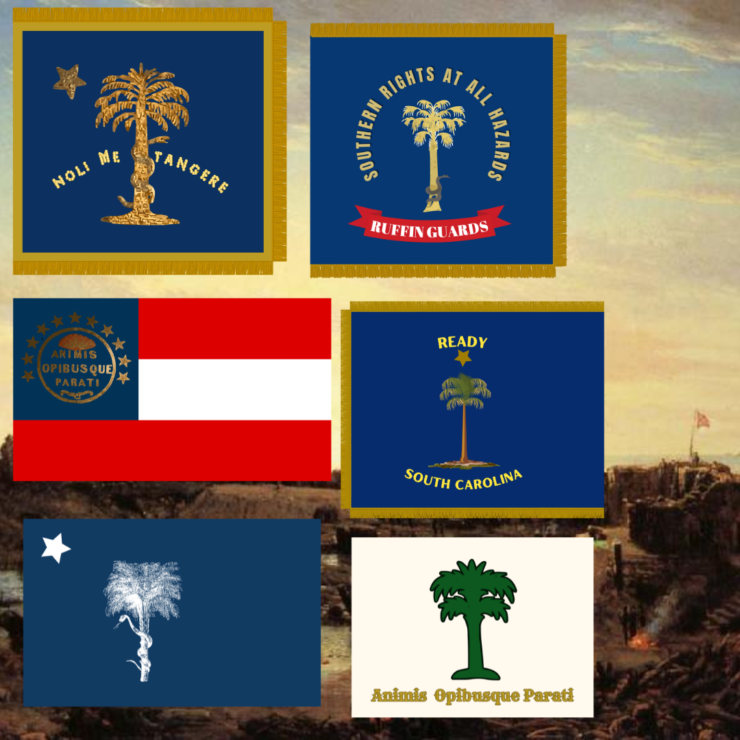 South Carolina Flag Sticker Set