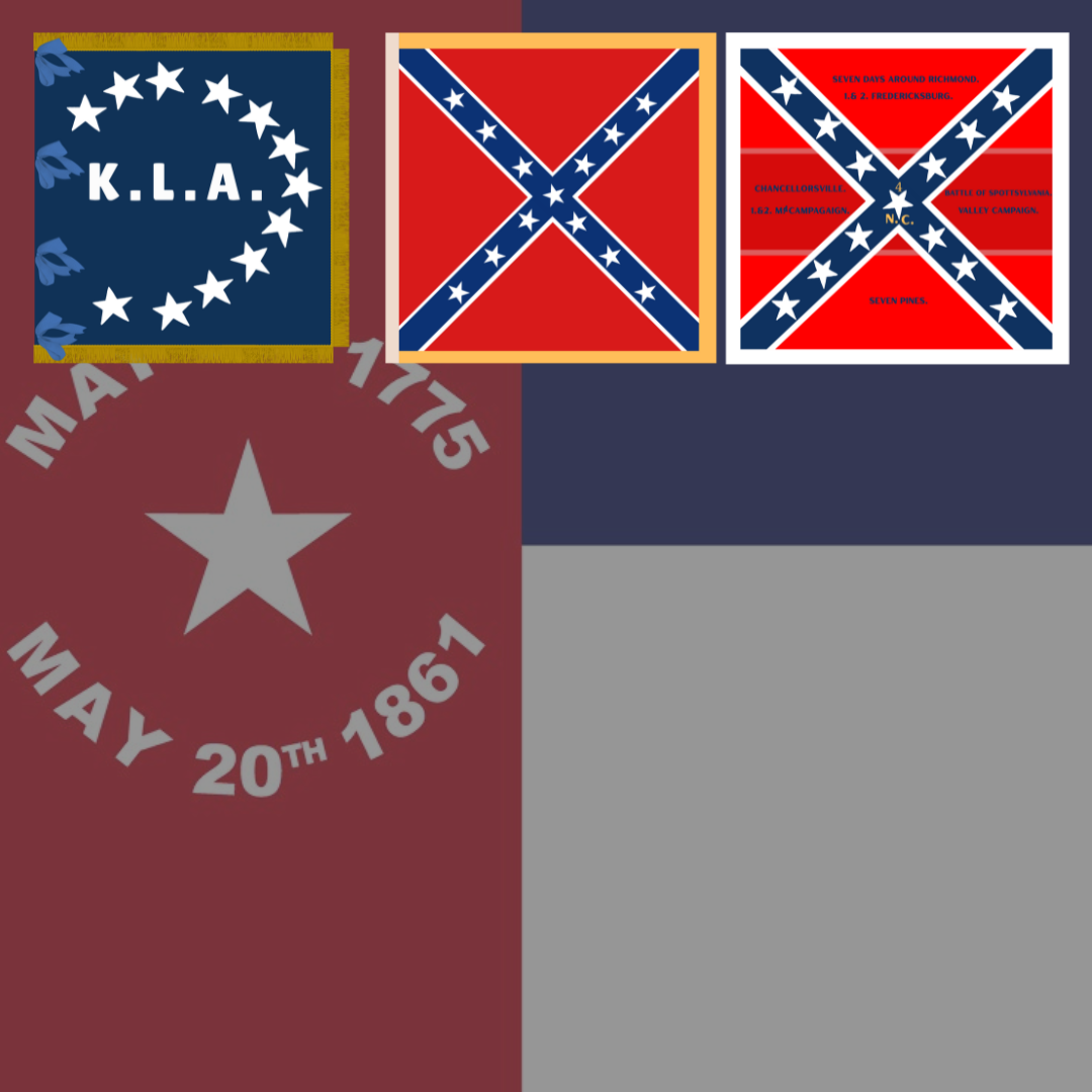 North Carolina Battle Flag Sticker Set