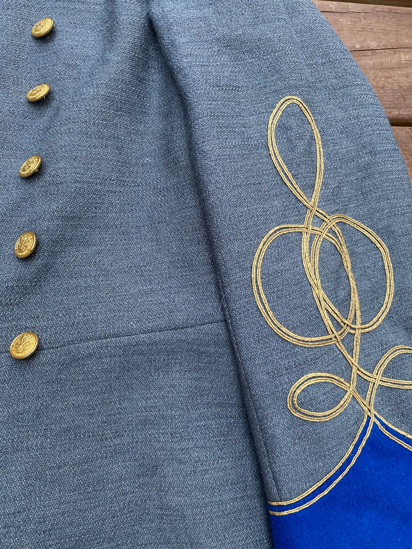 Confederate Officer Frock Coat - Trimmed Jean Company Grade
