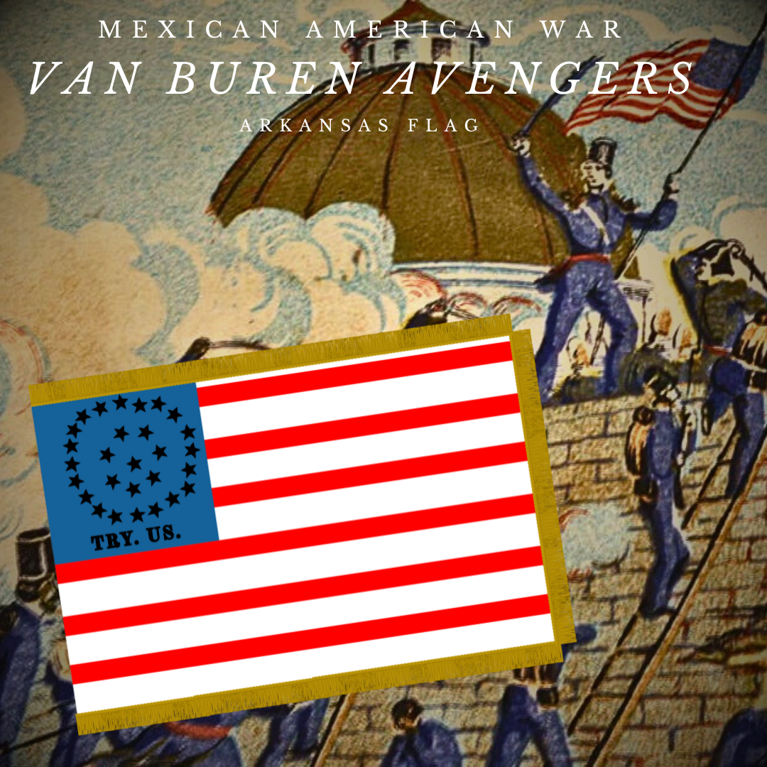 Van Buren Avengers of Crawford County, Company F of the Arkansas Mounted Gunmen Flag Stickers/Magnet