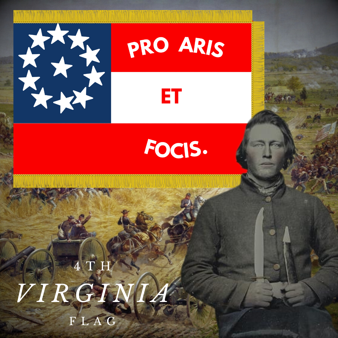 4th Virginia Infantry 1st National Flag Stickers