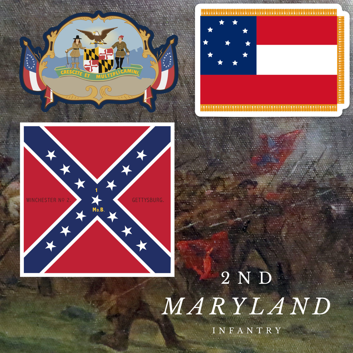 2nd Maryland Infantry Stickers/Magnet
