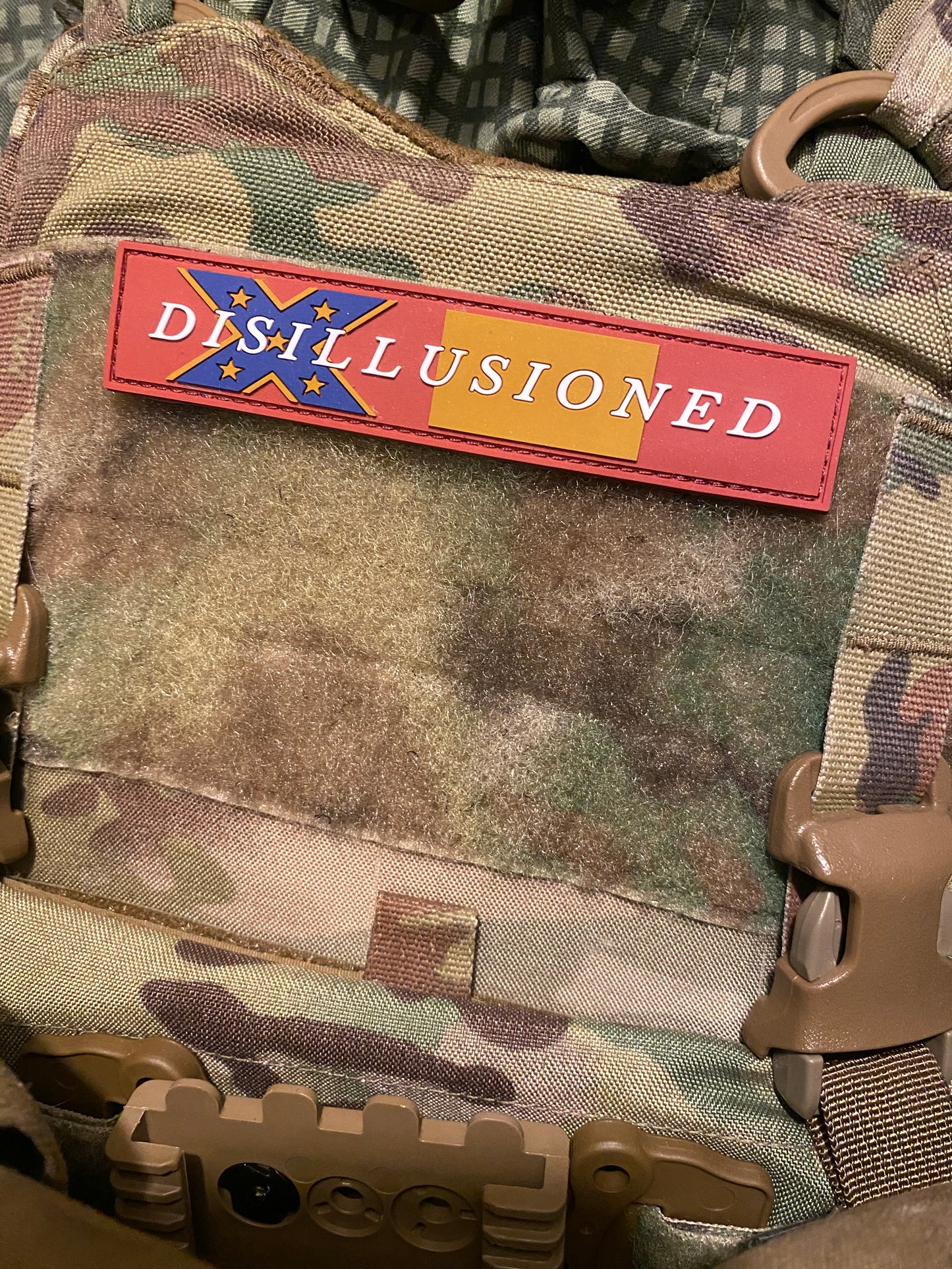 "Disillusioned" Third National Flag Morale PVC Patch - Subdued Colors
