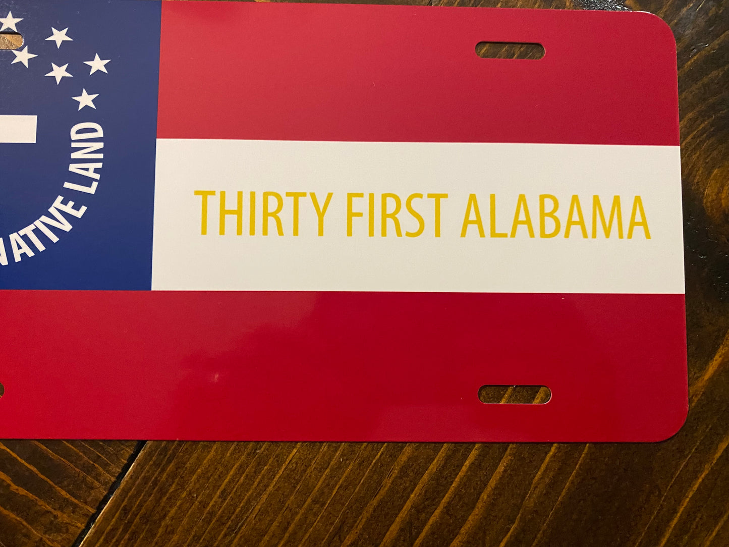 "God and Our Native Land" 31st Alabama Car Tag/Plate
