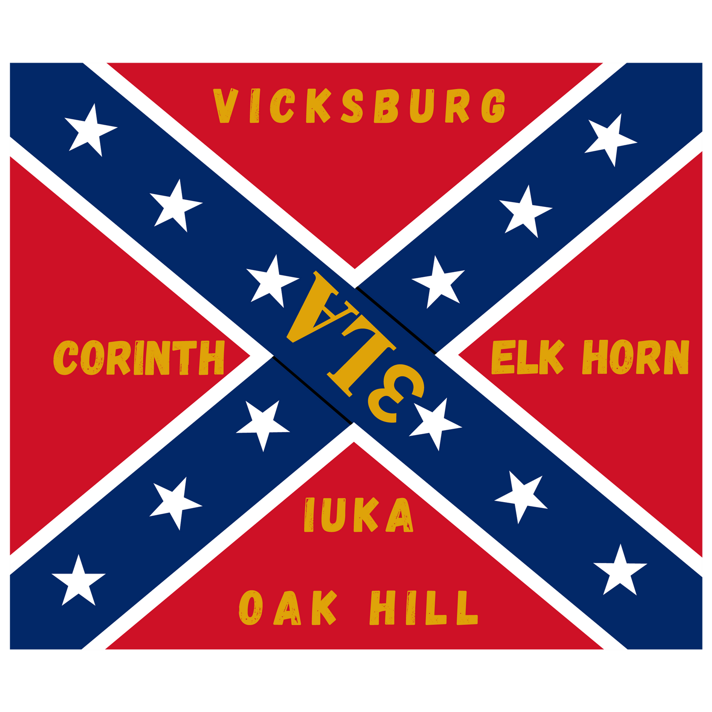 3rd Louisiana Infantry Flag Sticker Set