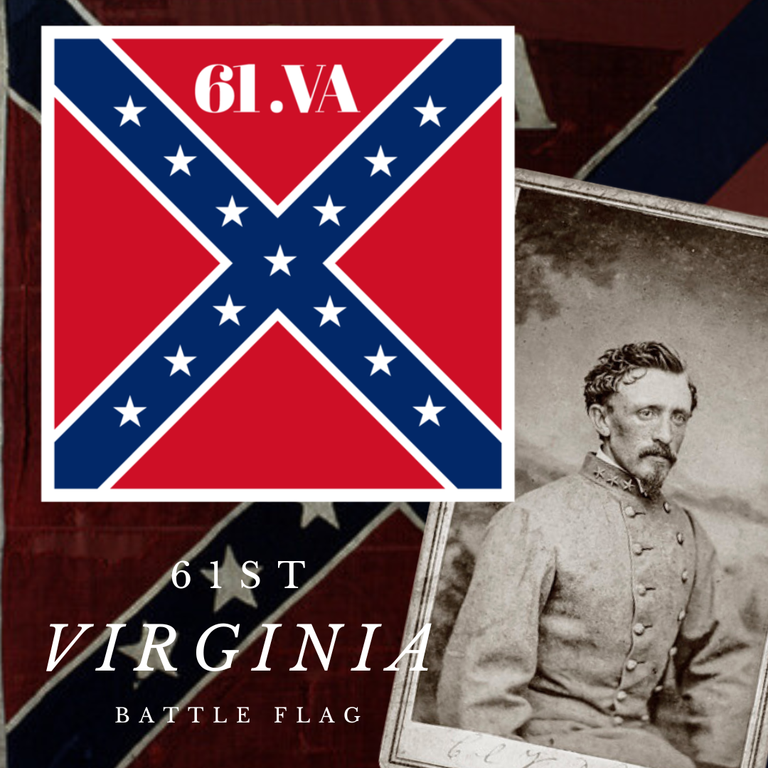 61st Virginia Infantry Flag Stickers/Magnets