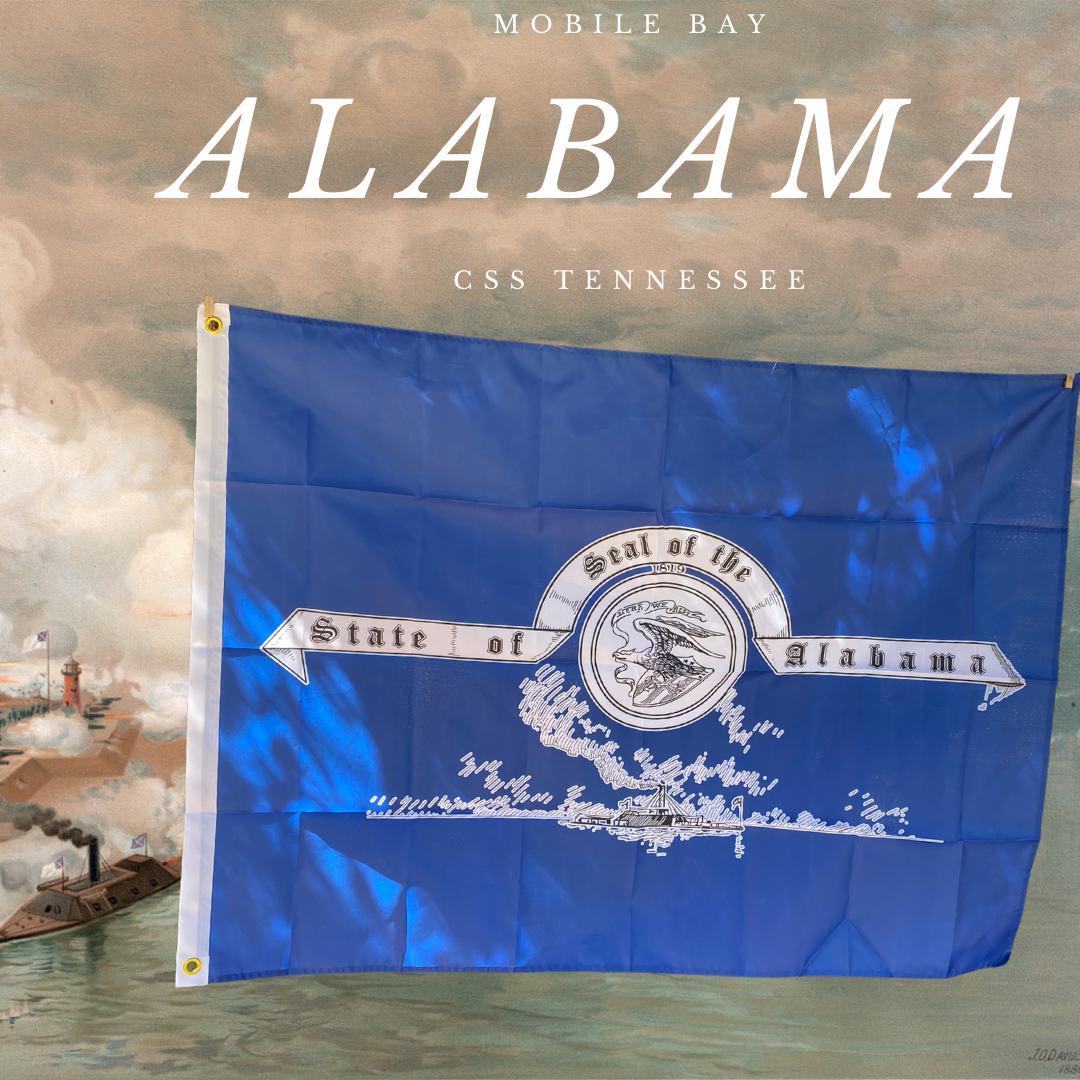 Alabama State Seal & Battle of Mobile Bay House Flag