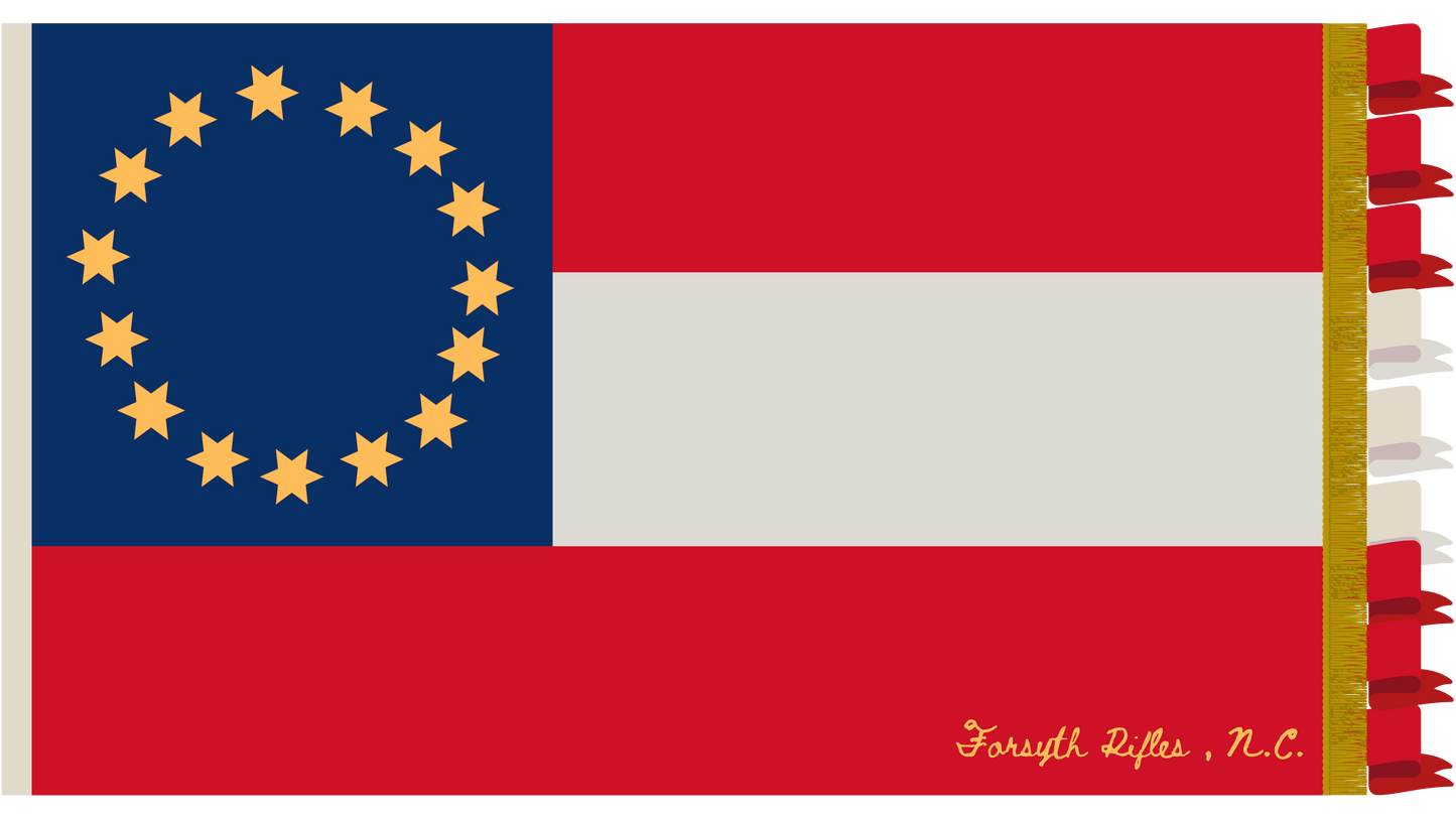 21st North Carolina Infantry - Forsyth Rifles Flag Stickers