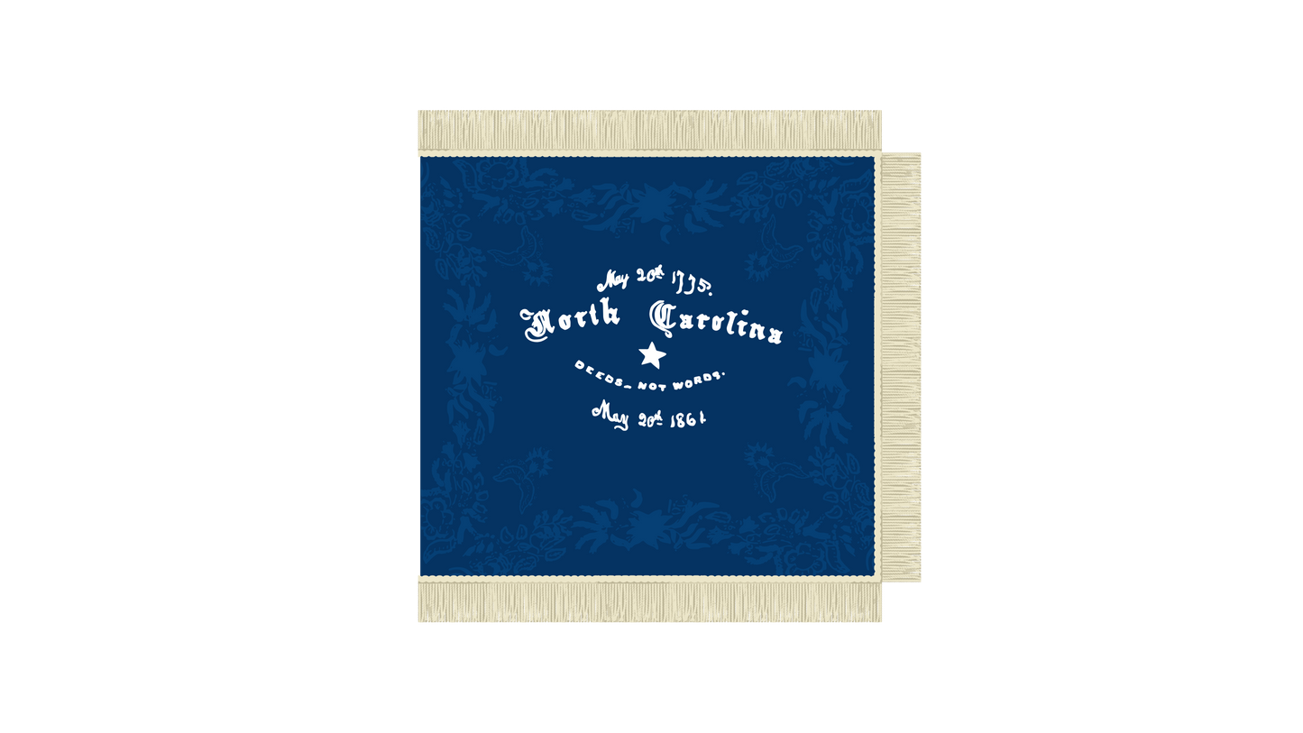 "Deeds Not Words" 6th North Carolina Infantry Flag Sticker