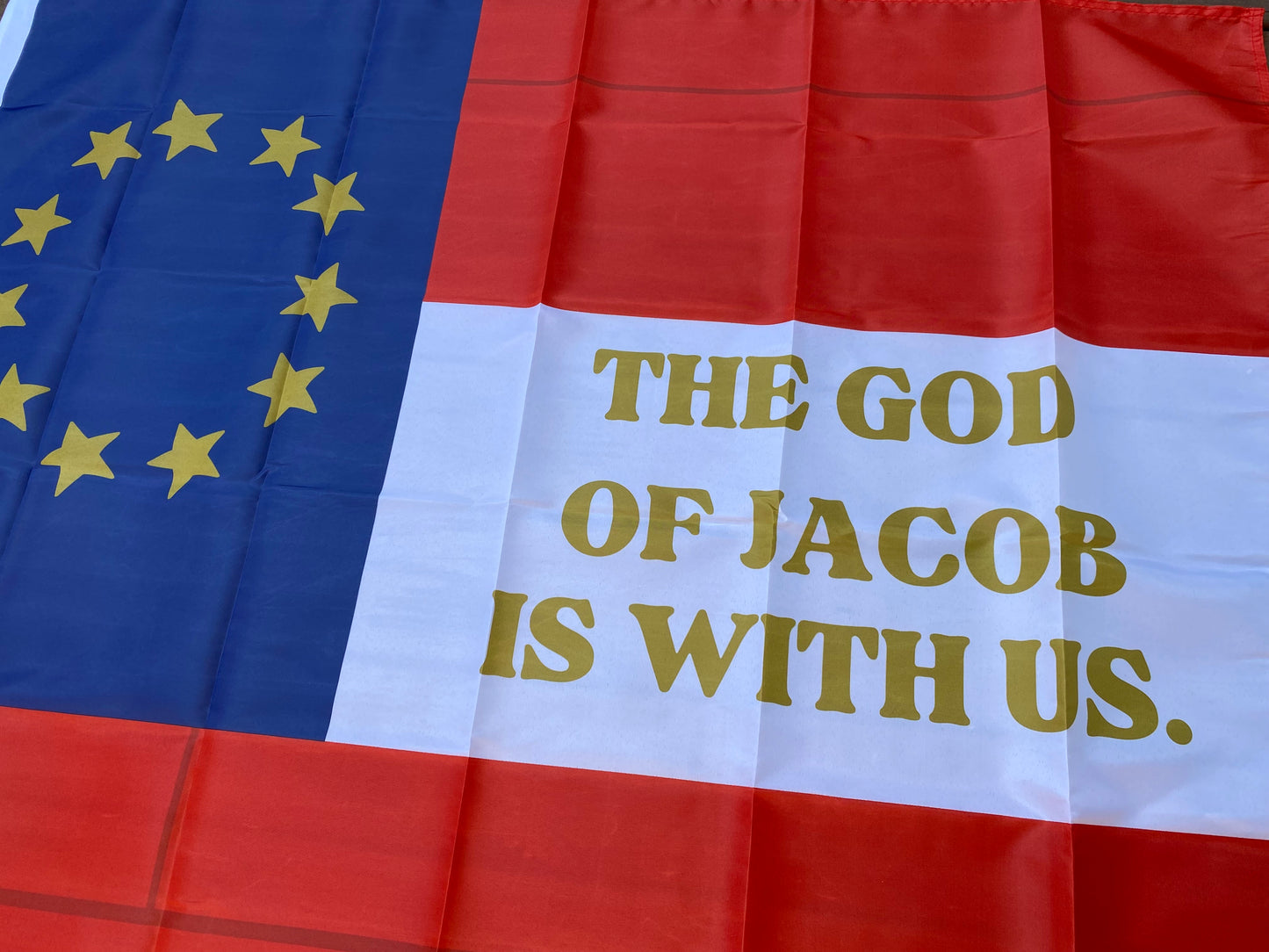 "The God of Jacob is with us." - 38th Georgia - Company A Flag