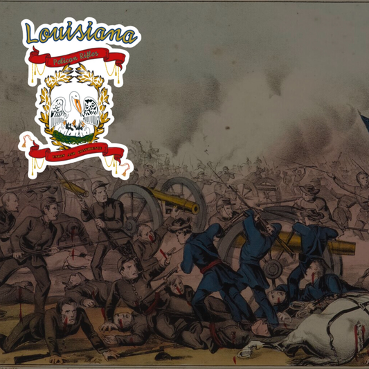 3rd Louisiana Infantry Flag Sticker Set