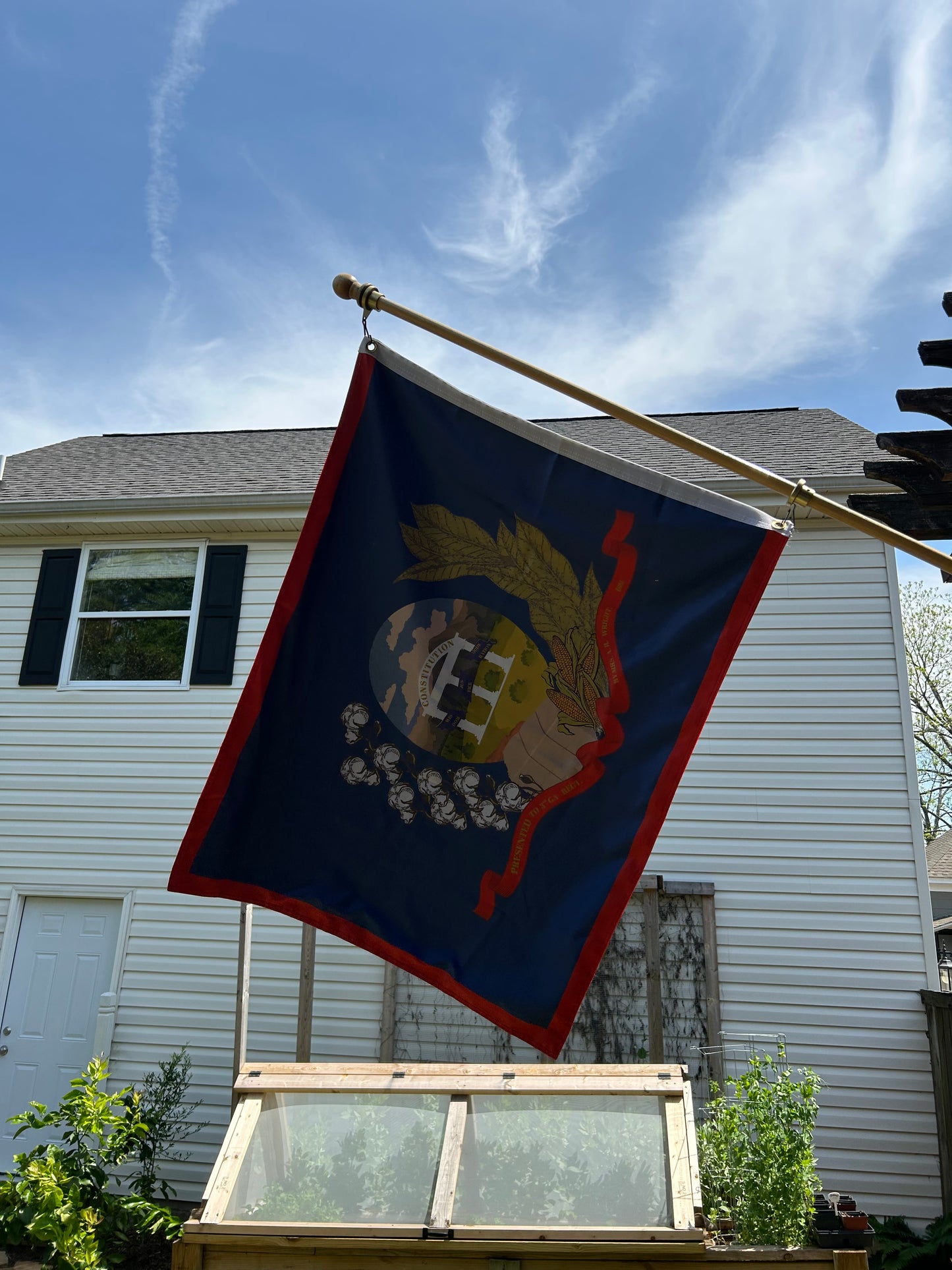 "Pro aris et focis" - "for hearth and home" - 3rd Georgia Regimental House Flag